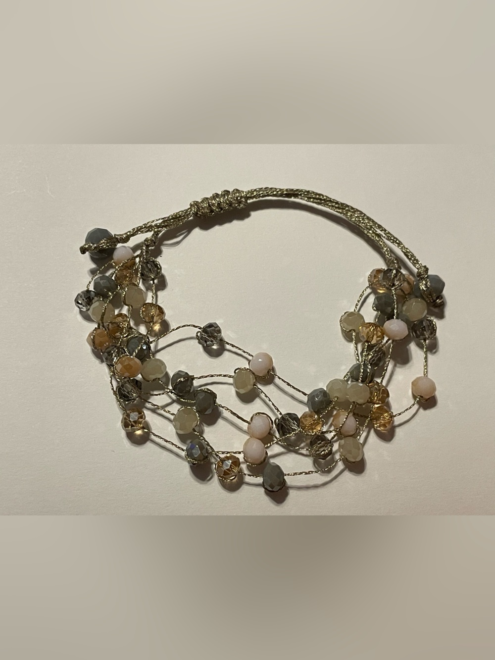 Quartz Bead Bracelet w/ Drawstring #0293
